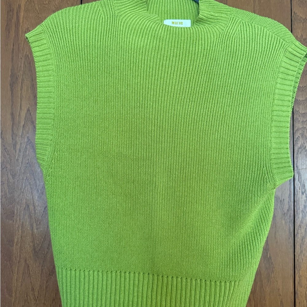 Maeve Green Sleeveless Knit Top